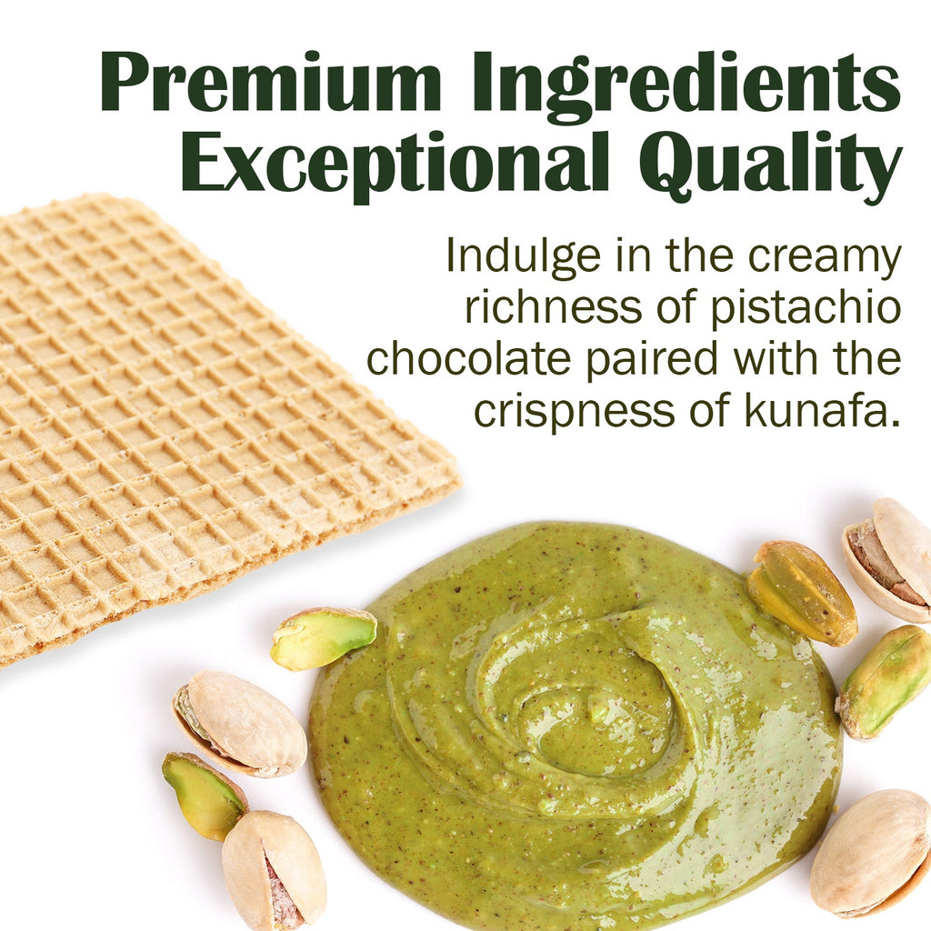 Dubai Chocolate Pistachio Wafer, 6 Pcs in Individually Pack
