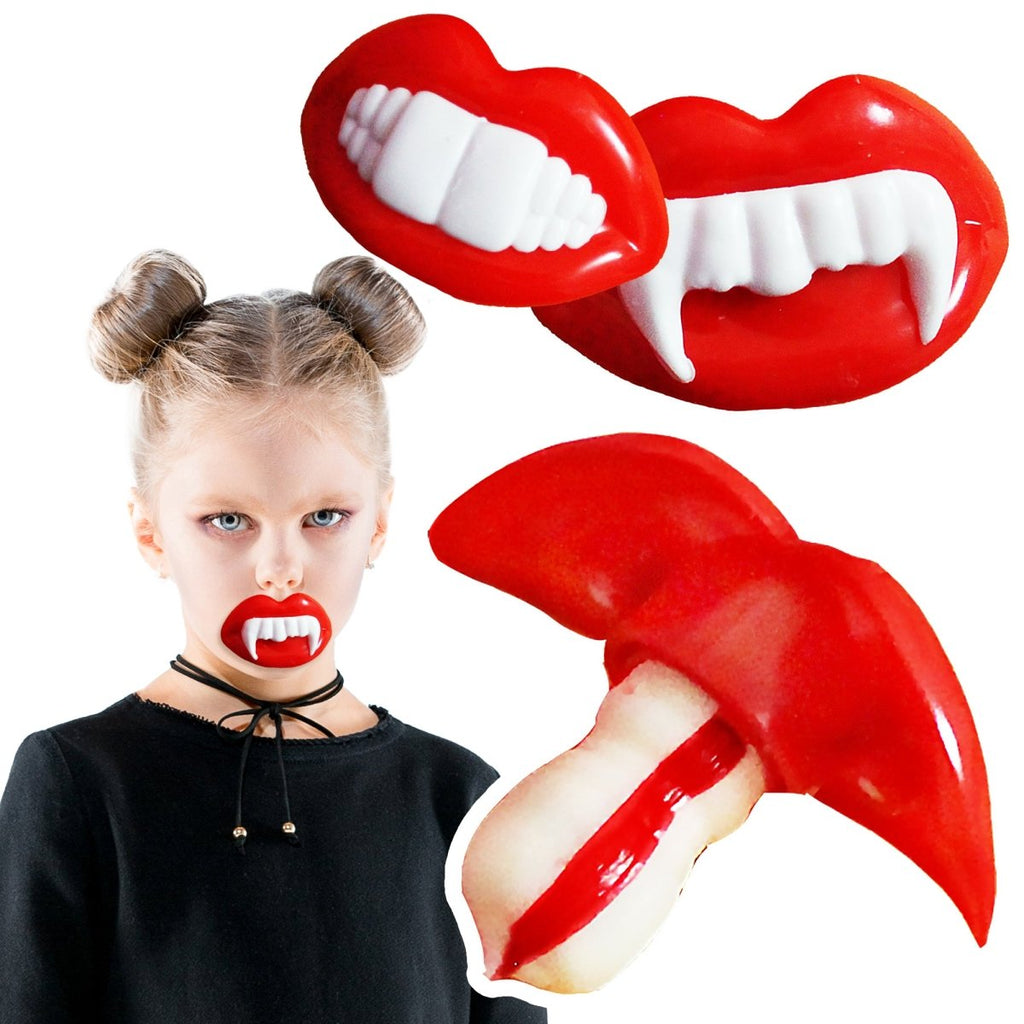 Halloween Vampire Teeth Fangs & Creepy Lips Delight 20 Pcs